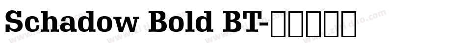 Schadow Bold BT字体转换
